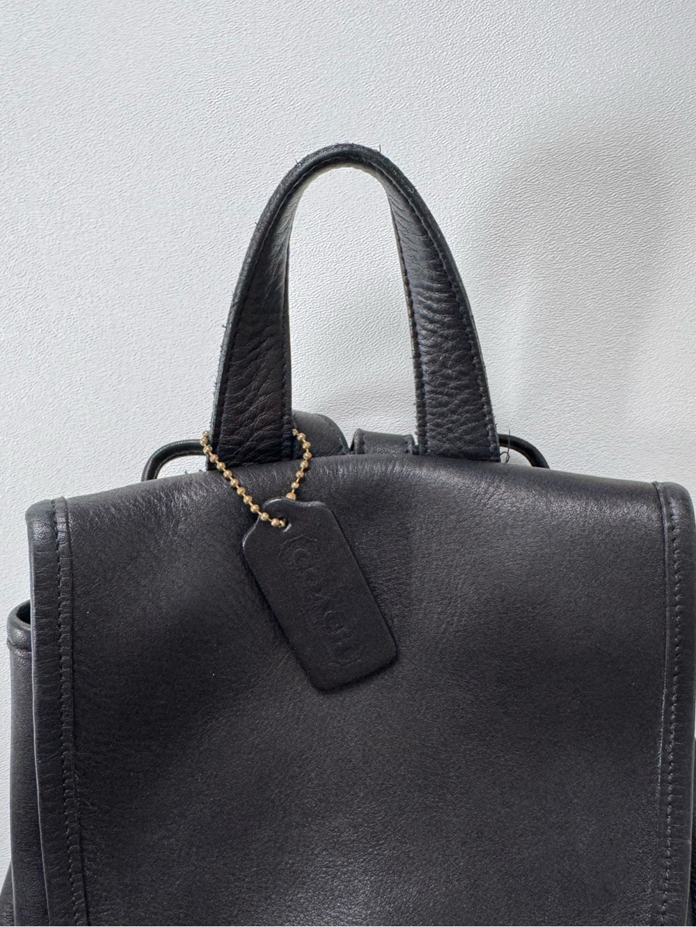Coach Vintage 9791 Black Leather Daypack Backpack Purse - Picture 10 of 14